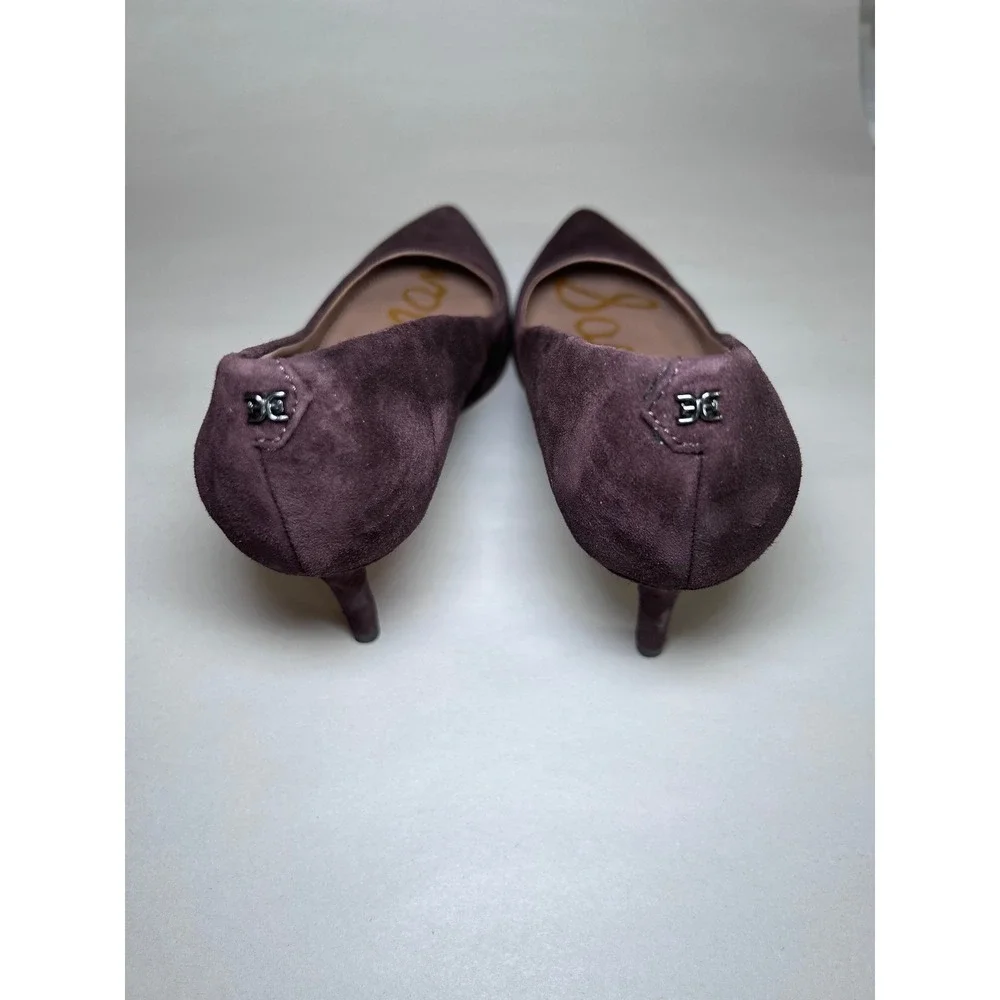 Sam Edelman Hazel Dark Purple Plum Suede Pointed Toe Stiletto Pumps Womens 6
